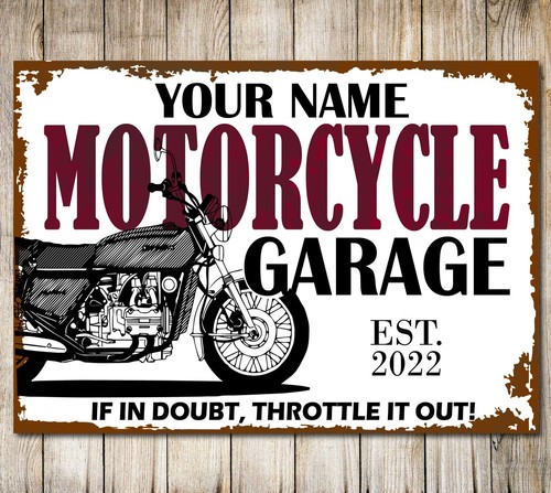 Personalised motorbike sign - motorbike,