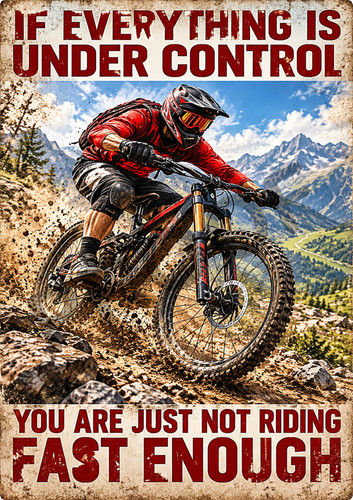 Mountain bike metal sign - mountain,