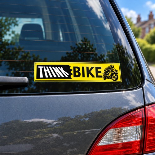 Think bike sticker car window - bike,