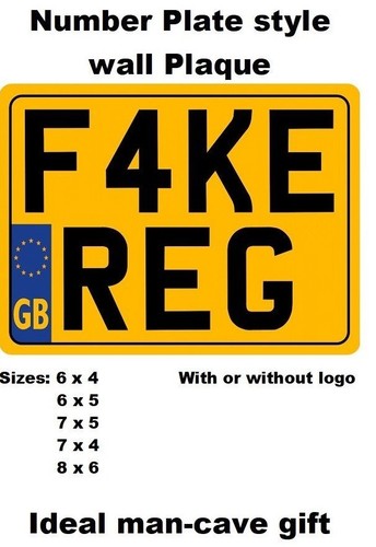 Metal wall plaque rear number - plaque,
