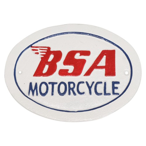 Bsa wings white cast iron - bsa, sign