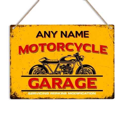 Motorcycle garage personalised - garage,