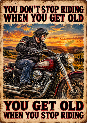 Vintage motorcycle metal - vintage, sign