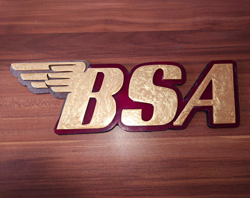 Bsa winged logo wood - bsa,