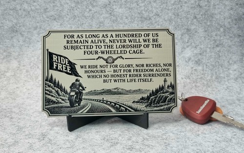 Biker freedom plaque choice - biker,