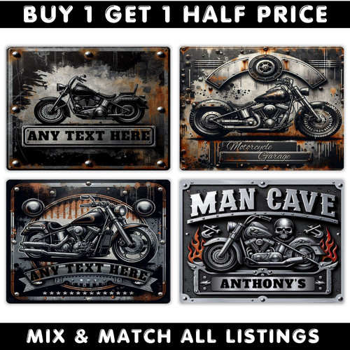 Personalised motorbike garage - personalised,