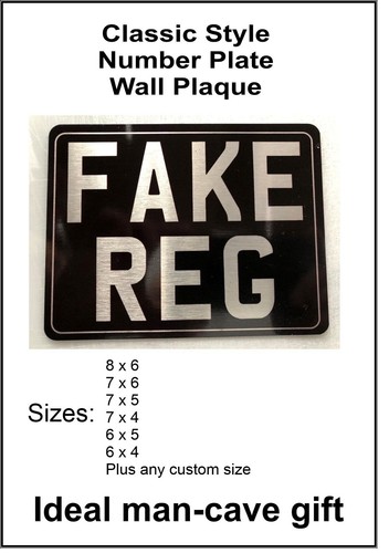 Classic number plate - number, style