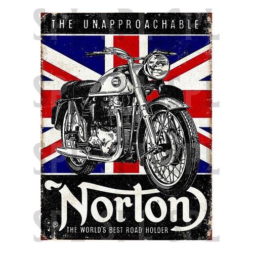 Norton motorcycle retro metal - motorcycle,