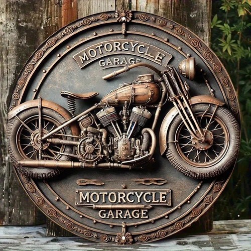 Retro motorcycle garage metal - retro,