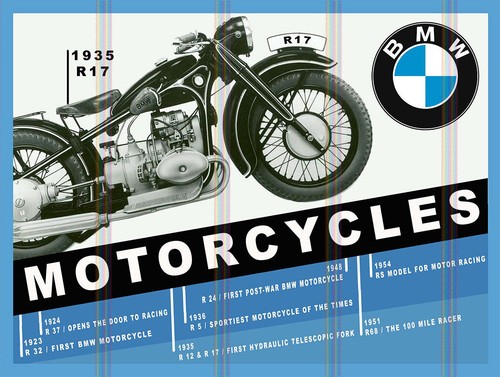 Bmw motorcycle theme - bmw, retro