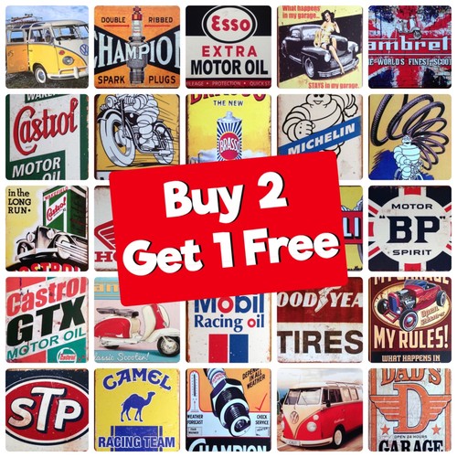 Garage shed metal signs - metal,