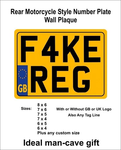 Number plate style - plate, wall