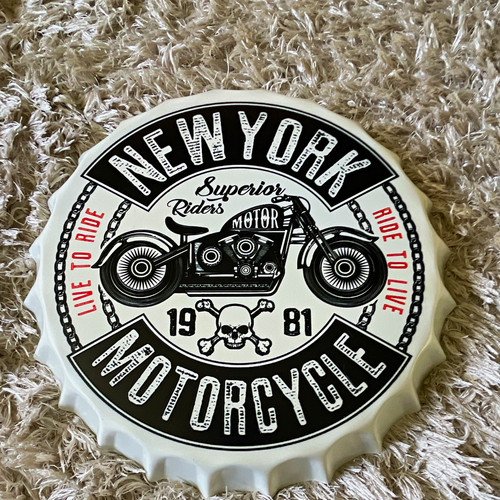 New york motorcycle metal - new,