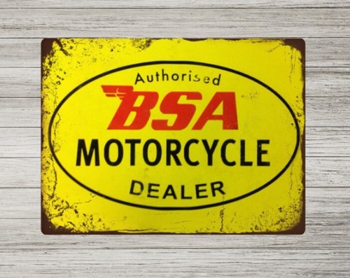 Vintage bsa motorcycle metal - bsa,