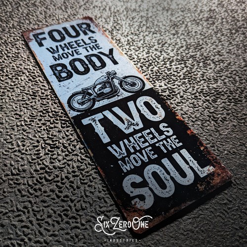 Two wheels soul metal - wheels, sign