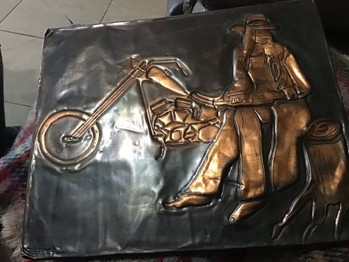 Vintage hand hammered copper - hammered,